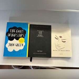 Book Trio: The Fault in Our Stars, Milk and Honey, She Felt Like Feeling Nothing